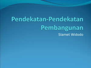 Pendekatan-Pendekatan Pembangunan