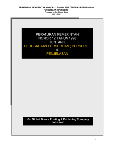 peraturan pemerintah nomor 12 tahun 1998 tentang perusahaan