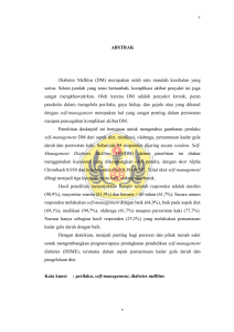 v v ABSTRAK Diabetes Mellitus (DM) merupakan salah satu