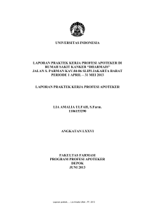 universitas indonesia laporan praktek kerja