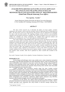 Analisis Faktor-Faktor yang Mempengaruhi