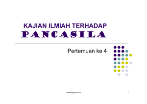 kajian ilmiah terhadap pancasila