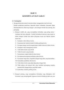 bab vi kesimpulan dan saran - Repository Maranatha