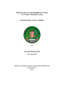 sistem akuntansi pembelian pada pt. waru teknikatama rangkuman