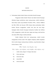 BAB III METODE PENELITIAN A. Pembentukan Indeks Kondisi