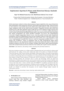 Implementasi Algoritma K-Means untuk Klasterisasi Kinerja - j