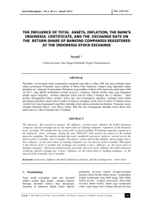 the influence of total assets, inflation, the bank`s indonesia certificate