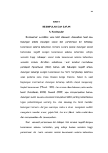 BAB V KESIMPULAN DAN SARAN A. Kesimpulan