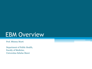 EBM Overview - Rossi Sanusi