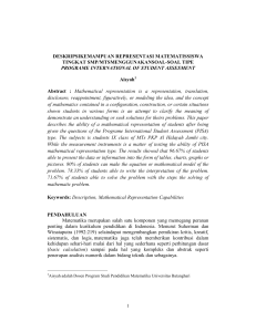 deskripsikemampuan representasi matematissiswa tingkat