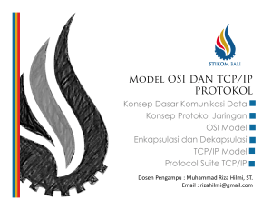Model OSI DAN TCP/IP PROTOKOL