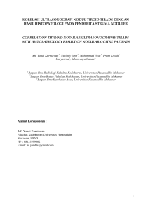 korelasi ultrasonografi nodul tiroid tirads dengan