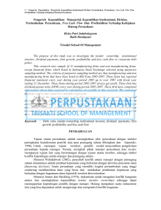 Pengaruh Kepemilikan Manajerial, Kepemilikan Institusional