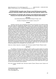 POTENSI KAPANG Aspergillus niger, Rhizopus oryzae DAN