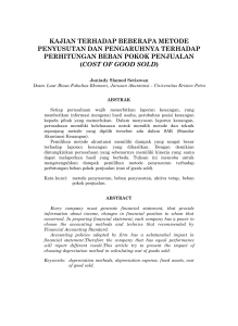 kajian terhadap beberapa metode penyusutan dan