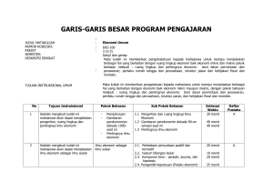 GARIS-GARIS BESAR PROGRAM PENGAJARAN