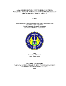 analisis dosis pada penyembuhan kanker payudara dengan boron