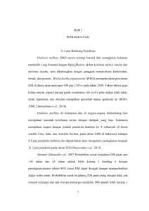 BAB I PENDAHULUAN A. Latar Belakang Penelitian Diabetes