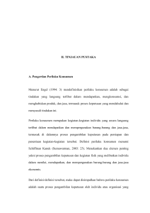 mendefinisikan perilaku konsumen adalah sebagai tin