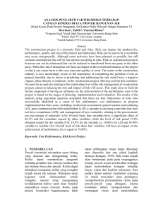 ANALISIS PENGARUH FAKTOR RISIKO TERHADAP CAPAIAN