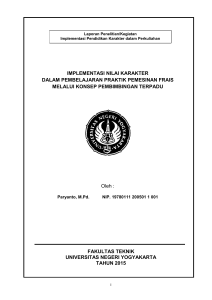 IMPLEMENTASI NILAI KARAKTER DALAM PEMBELAJARAN