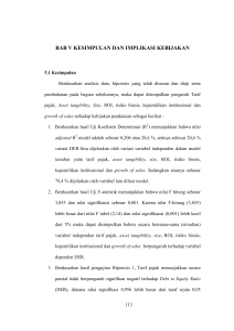 bab v kesimpulan dan implikasi kebijakan