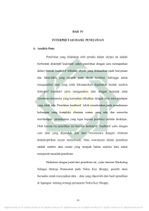 BAB IV INTERPRETASI HASIL PENELITIAN A. Analisis Data