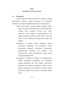 231 BAB V KESIMPULAN DAN SARAN 5.1. Kesimpulan Setelah