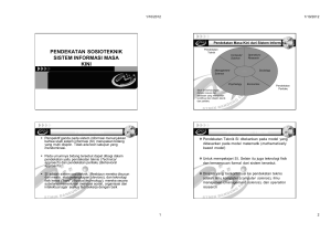 PENDEKATAN SOSIOTEKNIK SISTEM INFORMASI MASA KINI