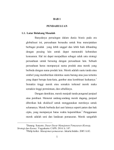 BAB 1 PENDAHULUAN 1.1. Latar Belakang Masalah Banyaknya