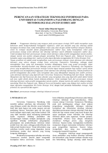 perencanaan strategis teknologi informasi pada