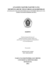 analisis faktor-faktor yang mempengaruhi yield obligasi korporasi