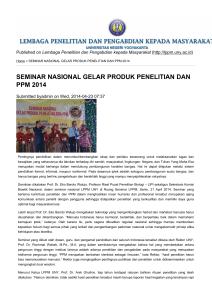 seminar nasional gelar produk penelitian dan ppm 2014