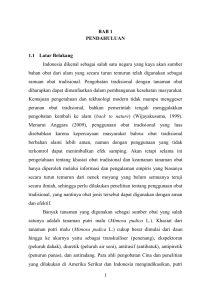 1 BAB 1 PENDAHULUAN 1.1 Latar Belakang Indonesia dikenal