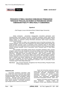 pengaruh stimuli bauran komunikasi pemasaran terhadap