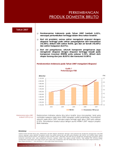 perkembangan produk domestik bruto produk