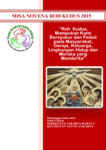 MISA NOVENA ROH KUDUS 2015