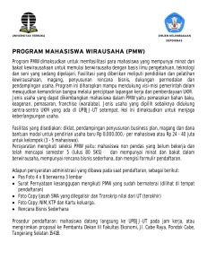 program mahasiswa wiraus ahasiswa wirausaha - (FEKON)-UT