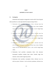 132 BAB V KESIMPULAN DAN SARAN 5.1 Kesimpulan