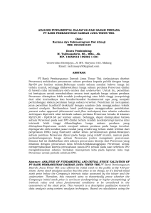 ANALISIS FUNDAMENTAL DALAM VALUASI