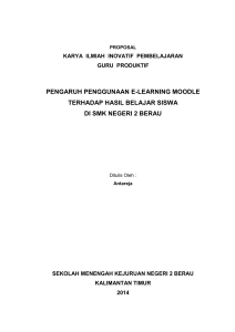 pengaruh penggunaan e-learning moodle terhadap hasil belajar