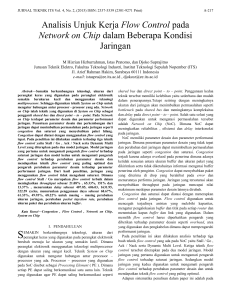 Analisis Unjuk Kerja Flow Control pada Network on Chip dalam