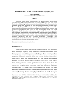 BIOSORPSI ION LOGAM KADMIUM OLEH Aspergillus flavus