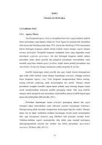 BAB 2 TINJAUAN PUSTAKA 2.1.Landasan Teori 2.1.1. Agency