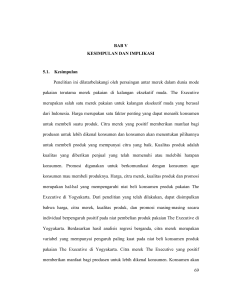 69 BAB V KESIMPULAN DAN IMPLIKASI 5.1