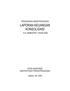 laporan keuangan konsolidasi