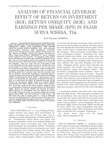 analysis of financial leverage effect of return on investment (roi)