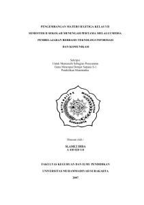 pengembangan materi segitiga kelas vii