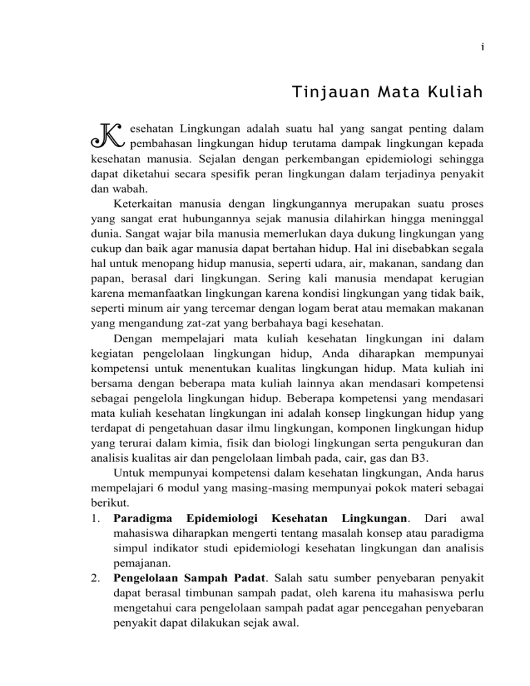 Tinjauan Mata Kuliah