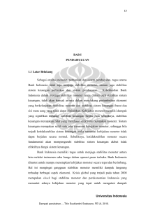 Universitas Indonesia BAB I PENDAHULUAN 1.1 Latar Belakang